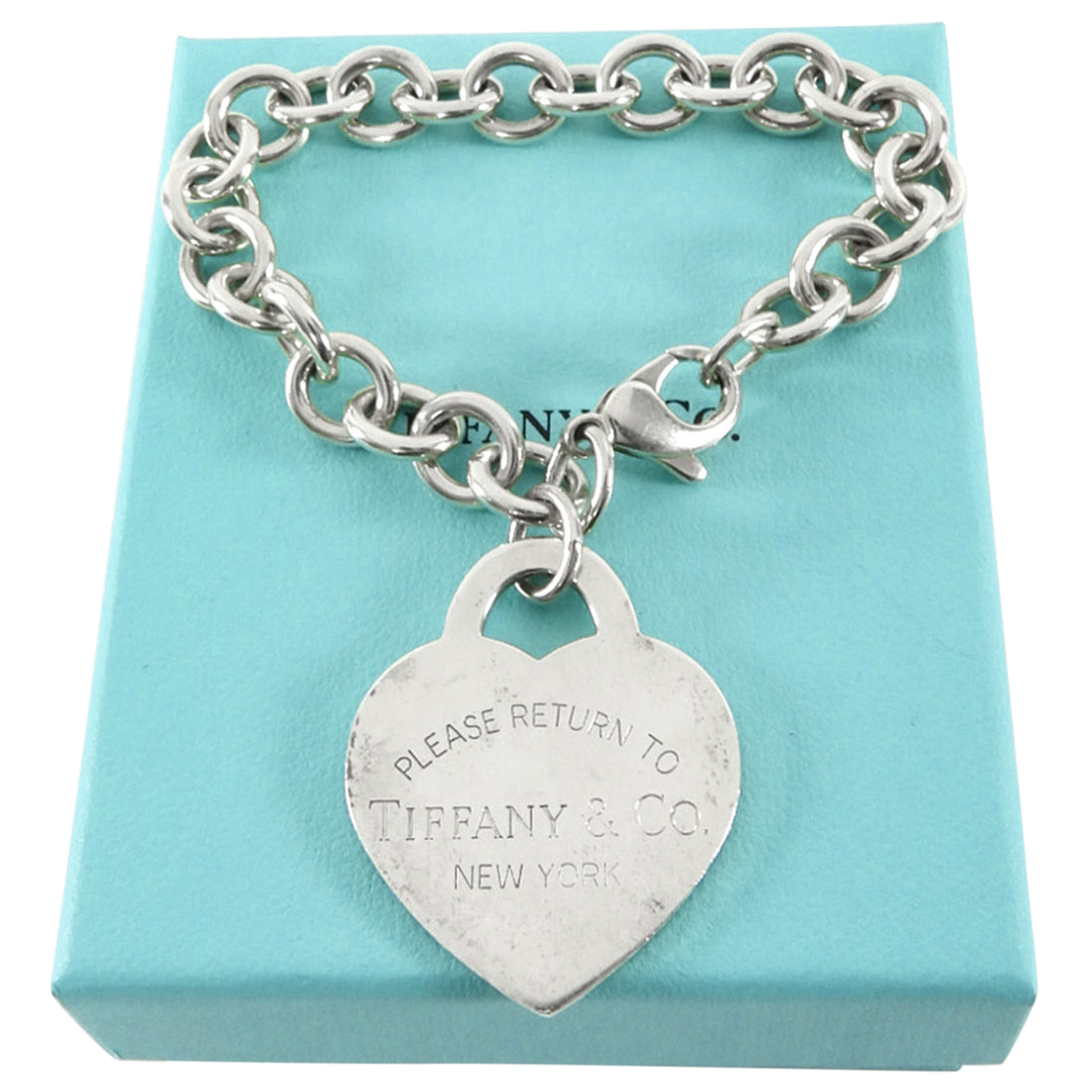Tiffany & Co. Extra Large Heart Tag Sterling Silver Link Bracelet