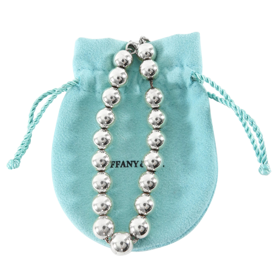 Tiffany & Co. Sterling Silver 10mm Ball Bracelet - Large