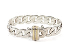 Tiffany  Co. Silver Two Tone Curb Link Chain Bracelet