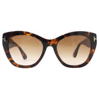 Tom Ford Brown Tortoise Shell Cara TF940 Cat Eye Sunglasses