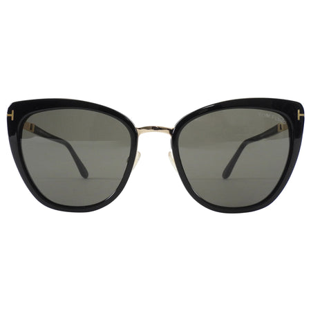 Tom Ford Black Gold Simona Cat Eye Sunglasses TF717 01A