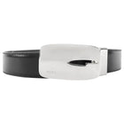Gucci By Tom Ford Vintage 1998 Silver G Buckle Black Leather Belt  - 85/34