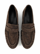 Tony Bianco Espresso Brown Suede Gatsby Loafers - 6.5