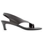 Toteme Dark Brown Leather Toe Ring Slingback Kitten Heel Sandals - 37
