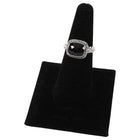 David Yurman Sterling Silver Albion Onyx Diamond Halo Ring - 6