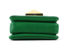 Valentino Green One Stud Nappa Leather Micro Card Holder Chain Bag