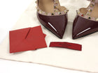 Valentino Burgundy Patent and Leather 110mm Cage Rock Stud Heels - 37.5