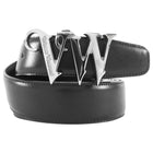 Vivienne Westwood Silver VW Buckle Leather Belt Black
