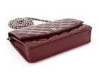 Chanel Burgundy Brilliant CC Patent Leather Wallet on Chain Bag