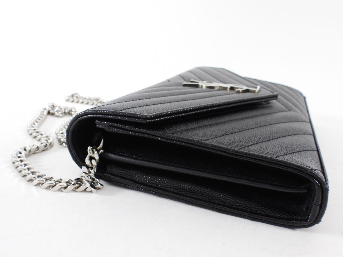 Saint Laurent Black Grain de Poudre YSL Cassandre WOC SHW