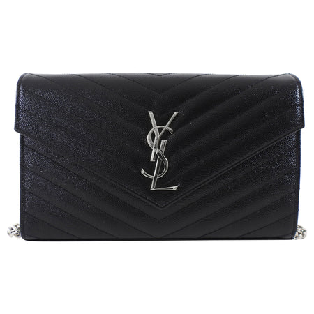 Saint Laurent Black Grain de Poudre YSL Cassandre WOC SHW