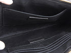 Saint Laurent Cassandre Matelasse Chevron Leather Wristlet Clutch Bag