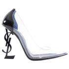 Saint Laurent Black Patent Clear Acrylic Opyum Pumps - 37 / 6.5