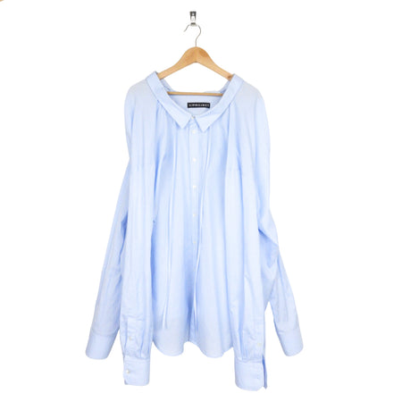 Y/Project Blue Cotton Oversized Shirt Dress - S