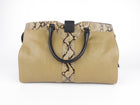 Yves Saint Laurent Brown Python Leather Cabas Tote