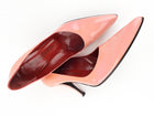 Yves Saint Laurent Pink Leather Cone Heel Pointed Toe Pumps - 38