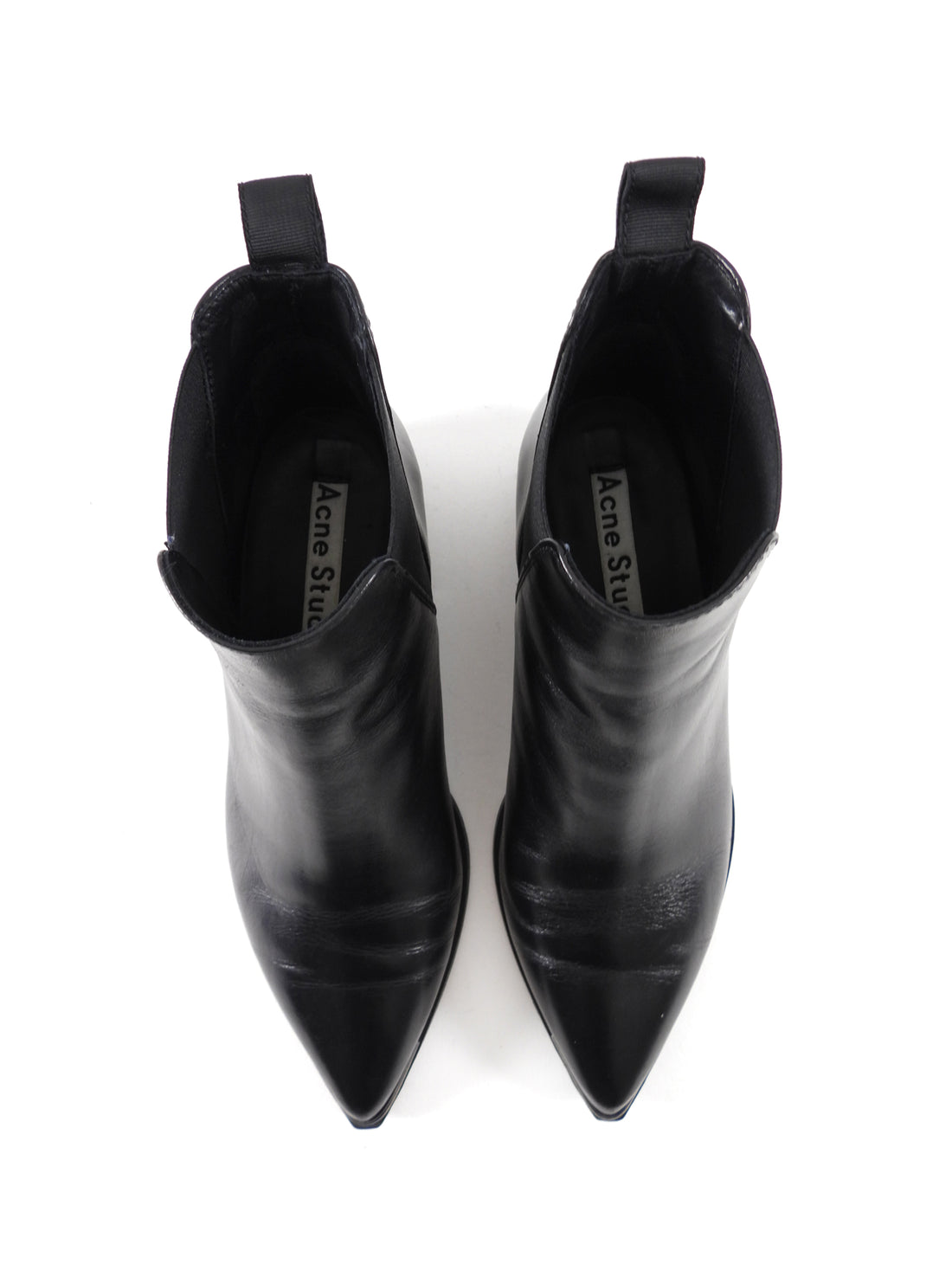 Acne Studios Black Leather Pointed Jensen Boots - 36