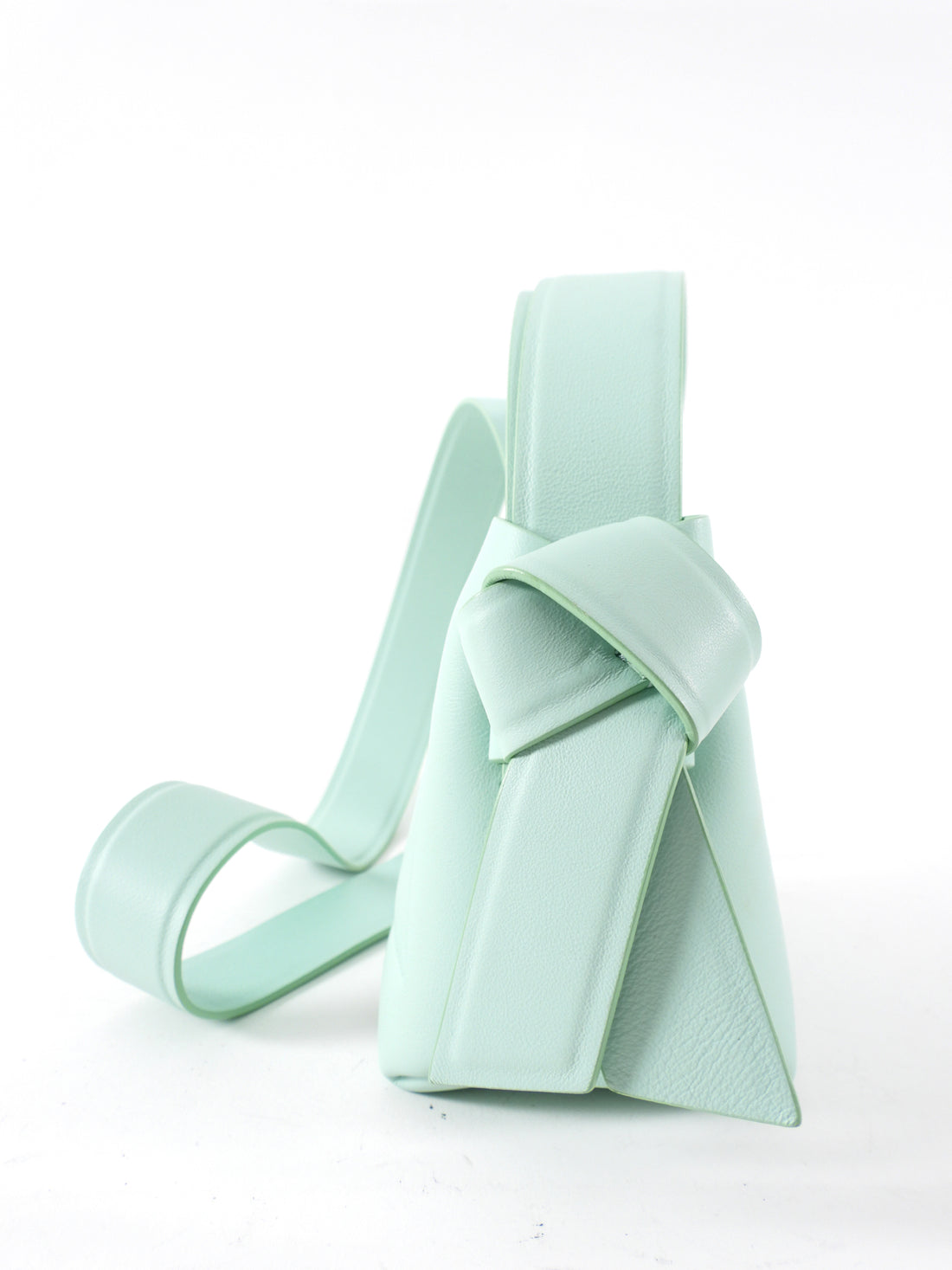 Acne Studios Mint Green Leather Musubi Micro Bag