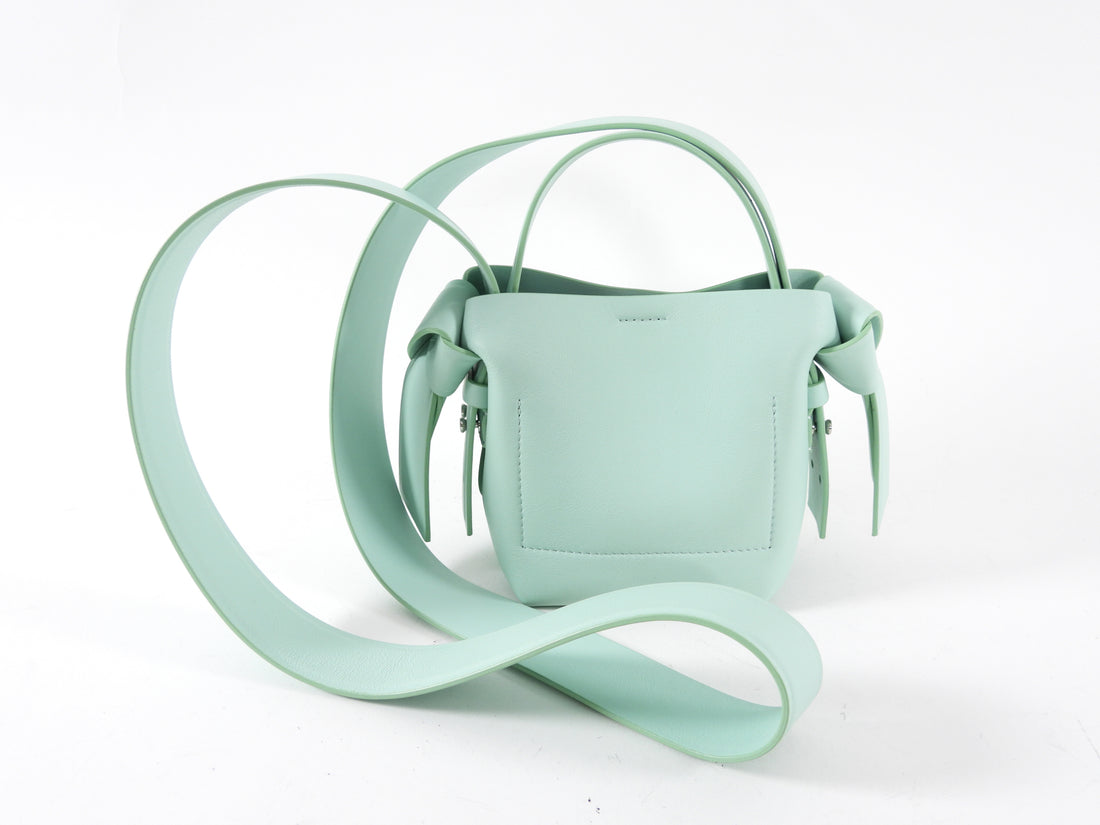 Acne Studios Mint Green Leather Musubi Micro Bag