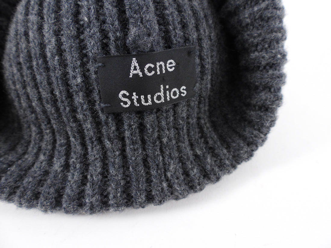 Acne Studios Grey Wool Toque Hat