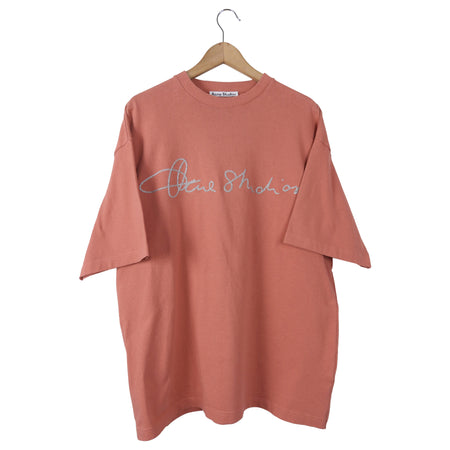 Acne Studios Peach Glitter Logo T-Shirt - S / M / L