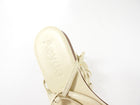 Aeyde Ivory Leather Flat Wrap Tie Sandals - 37
