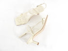 Aeyde Ivory Leather Elise Strappy Heel Sandals - 36.5 / 6.5