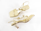 Aeyde Roda Gold Metallic Leather Strappy Sandals - 37