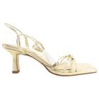 Aeyde Roda Gold Metallic Leather Strappy Sandals - 37