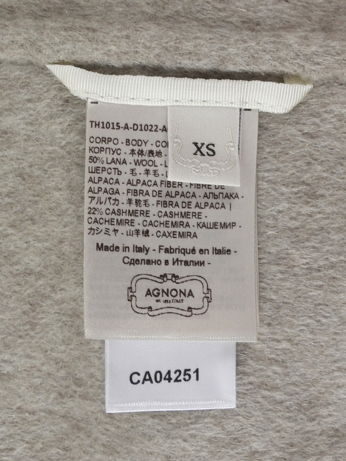 Agnona Double Face Alpaca Cashmere Zip Jacket - XS