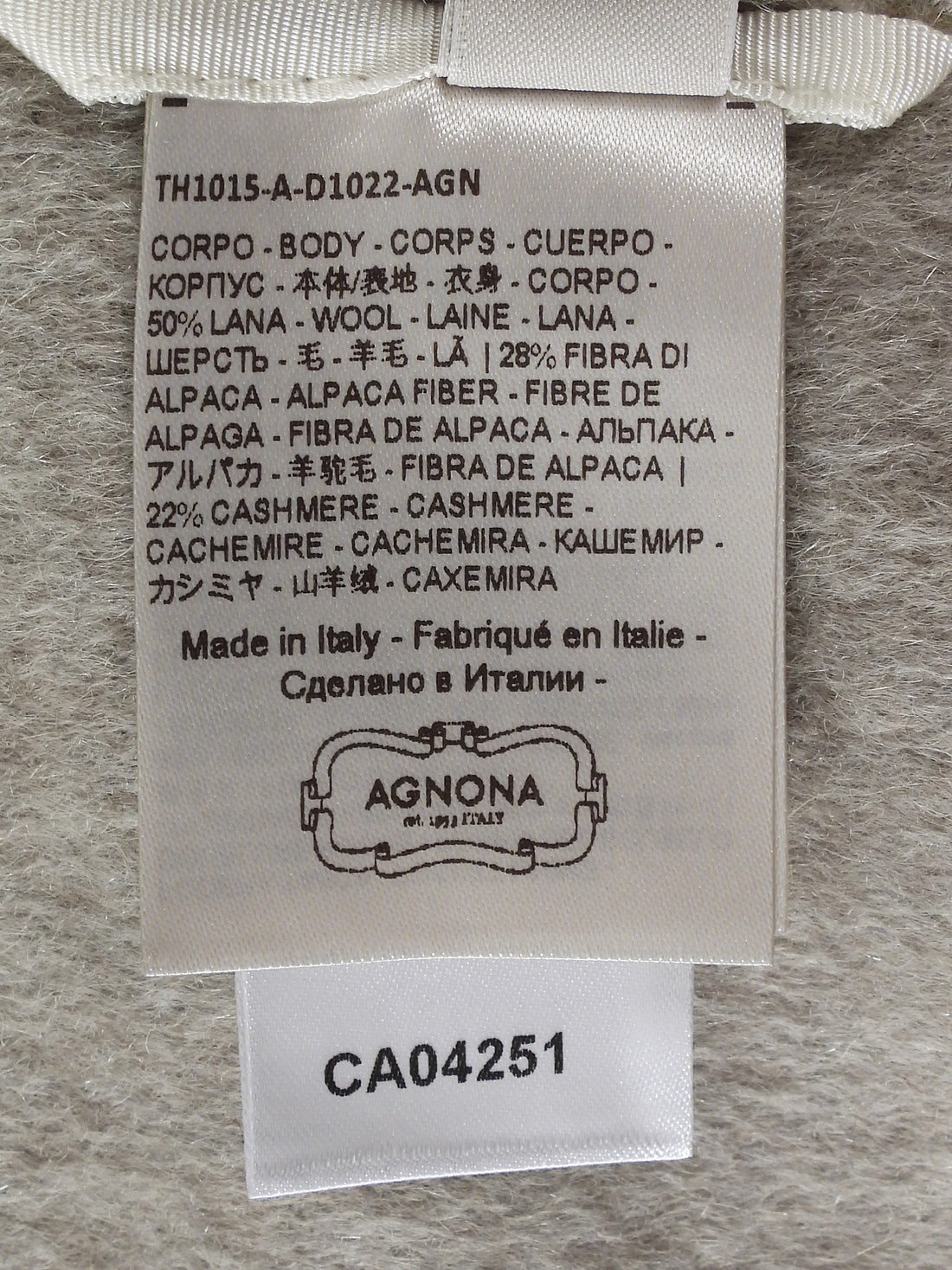 Agnona Double Face Alpaca Cashmere Zip Jacket - XS