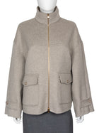 Agnona Double Face Alpaca Cashmere Zip Jacket - XS