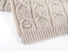 Agnona Beige Cable Knit Plaits Cashmere Long Scarf
