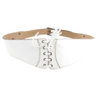 Alaia White Lace-Up Leather Belt - 30-32