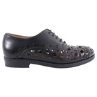 Alaia Black Leather Perforated Oxford Shoes - 36 / 5