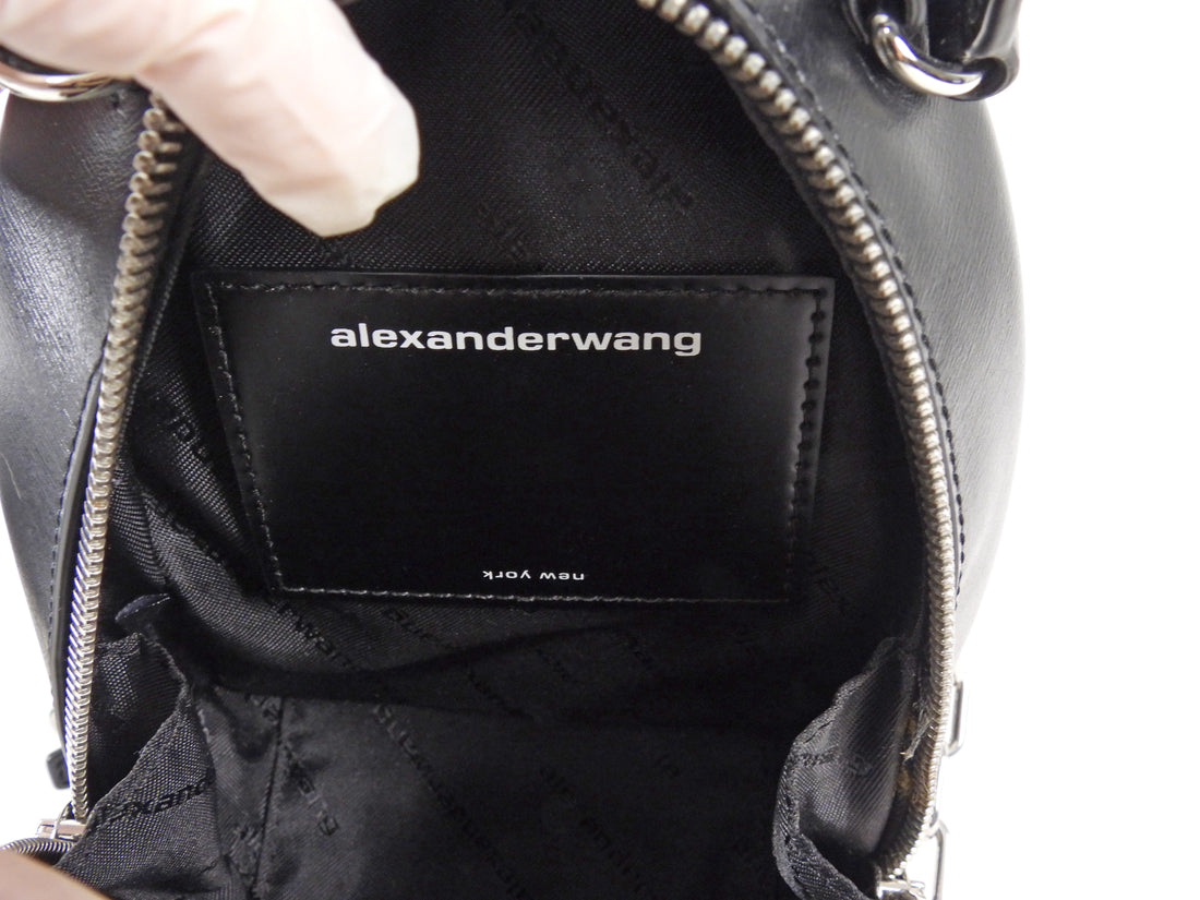 Alexander Wang Black Attica Leather Mini Backpack
