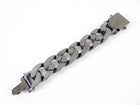 All Saints Chunky Dark Grey Metal Curb Link Bracelet
