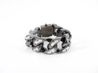 All Saints Chunky Dark Grey Metal Curb Link Bracelet