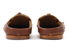Ancient Greek Sandals Brown Naveta Leather Lace Up Boat Shoes Mules - 7