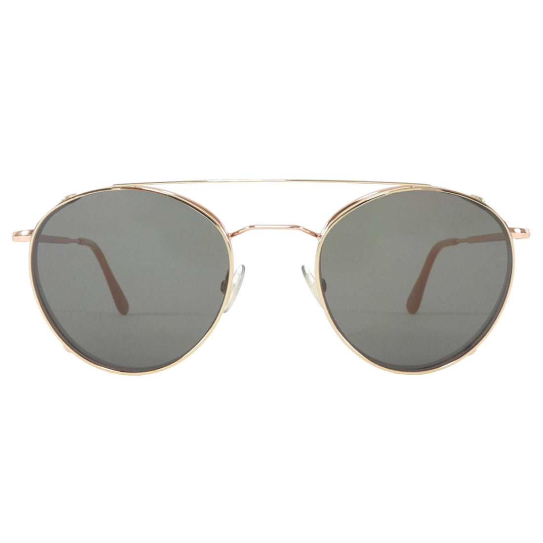 Andy Wolf Gold Round Wire Clip Sunglasses
