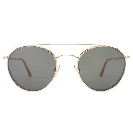 Andy Wolf Gold Round Wire Clip Sunglasses
