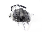 Angela Caputi Black and Clear Resin Bead Wide Bracelet