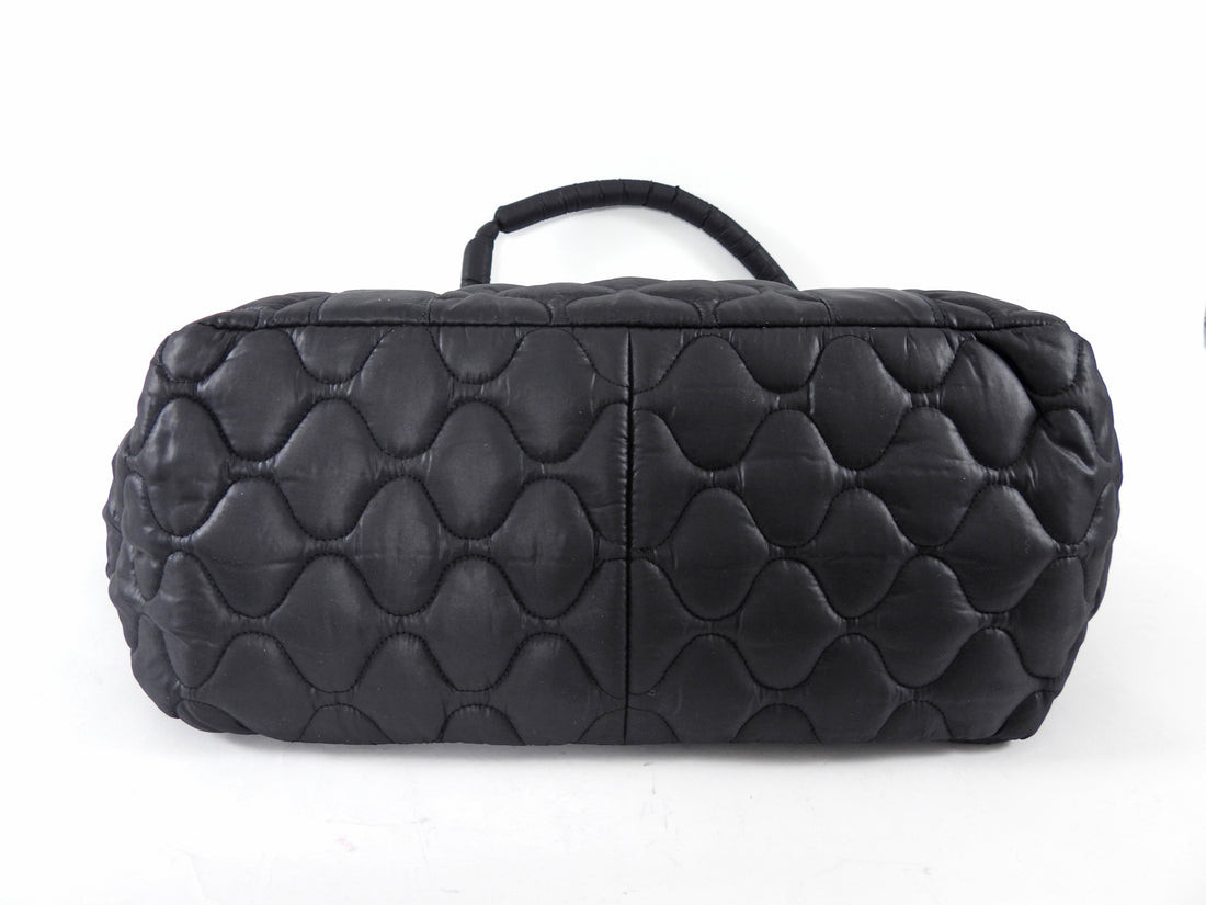Anine Bing Black Quilted Nylon XL Cloud Tote Bag