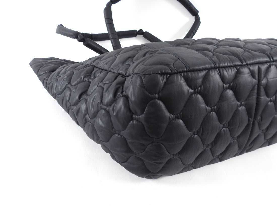 Anine Bing Black Quilted Nylon XL Cloud Tote Bag