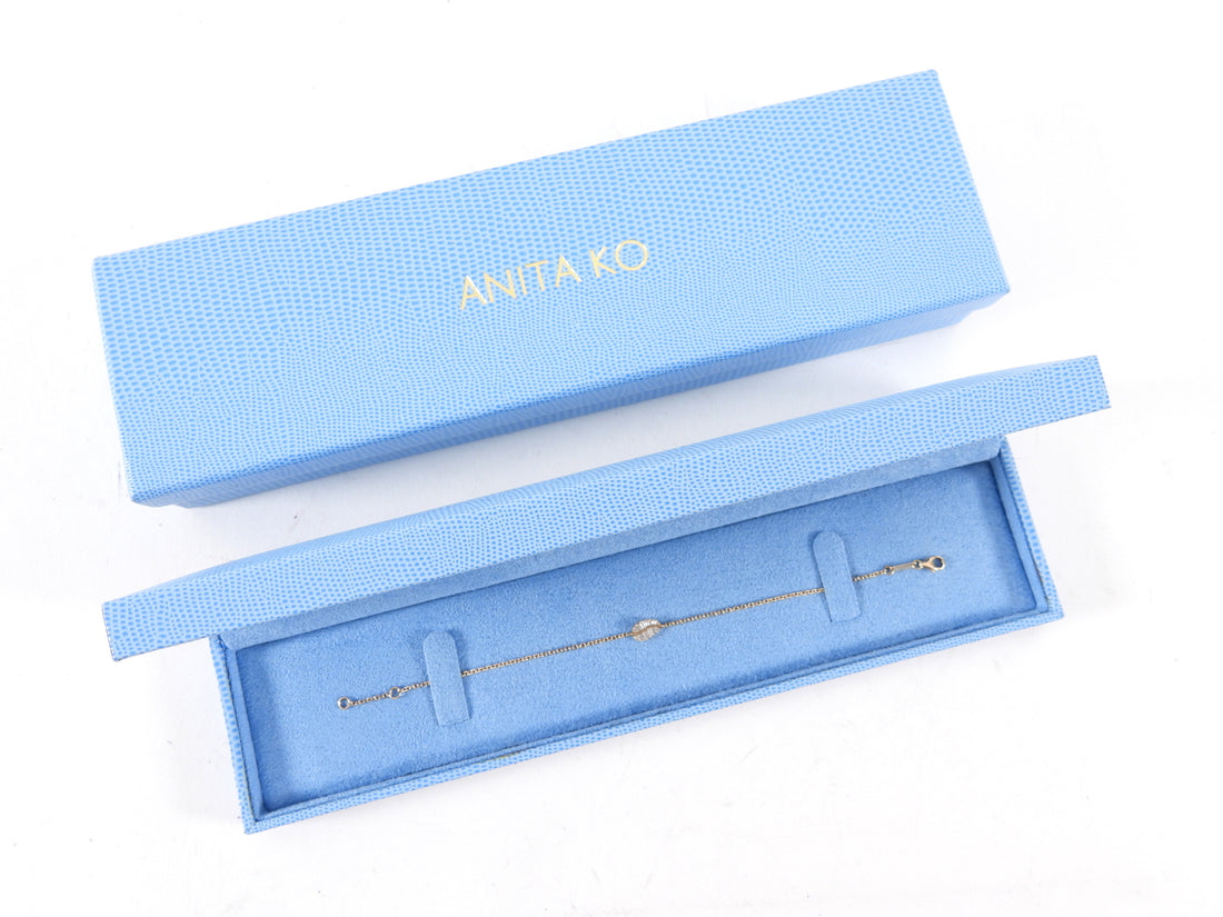 Anita Ko 18k Rose Gold Diamond Palm Leaf Bracelet