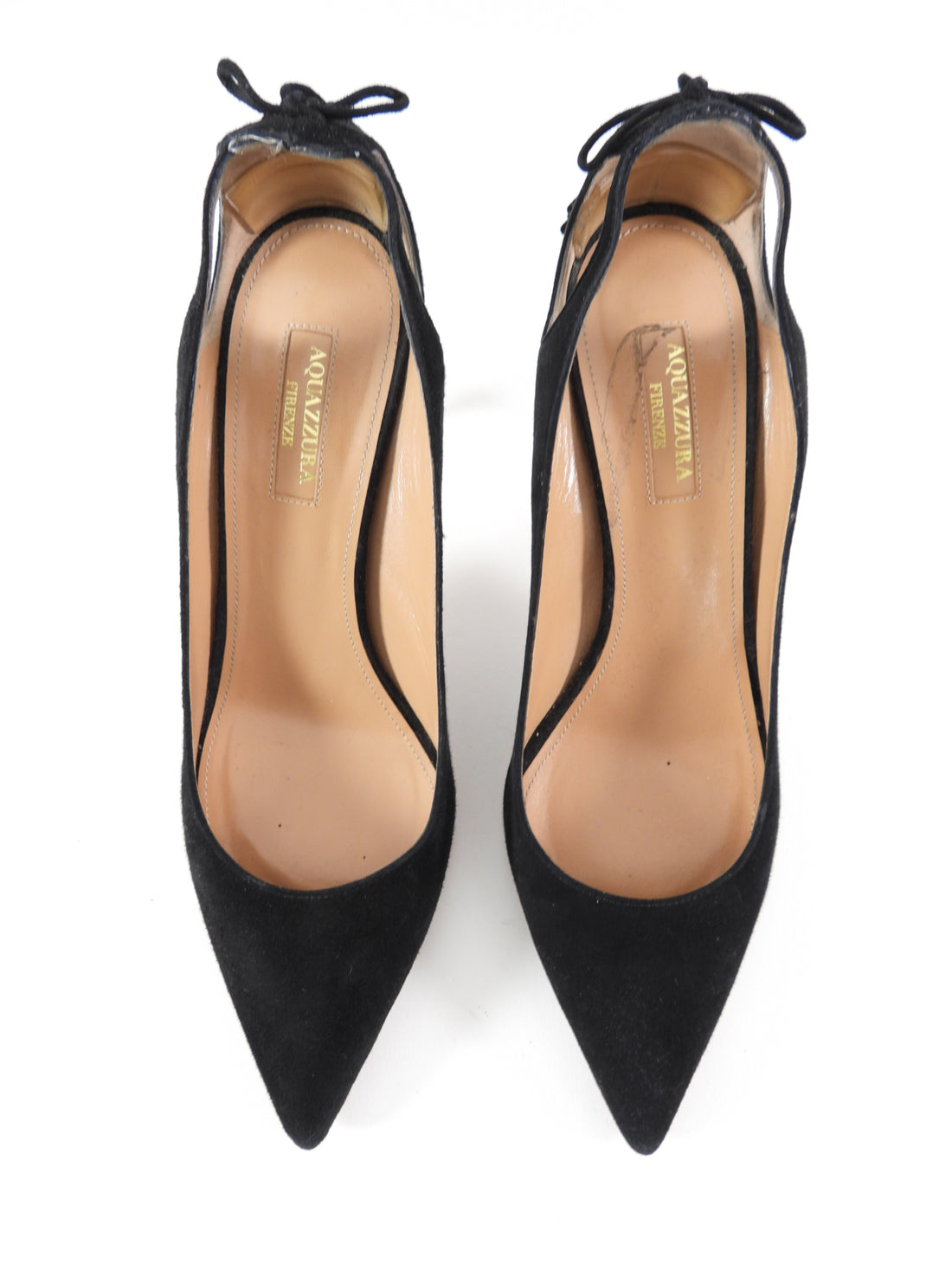 Aquazzura Black Suede Cut Out Detail Tassel Pumps - 38 (8 / 8.5)