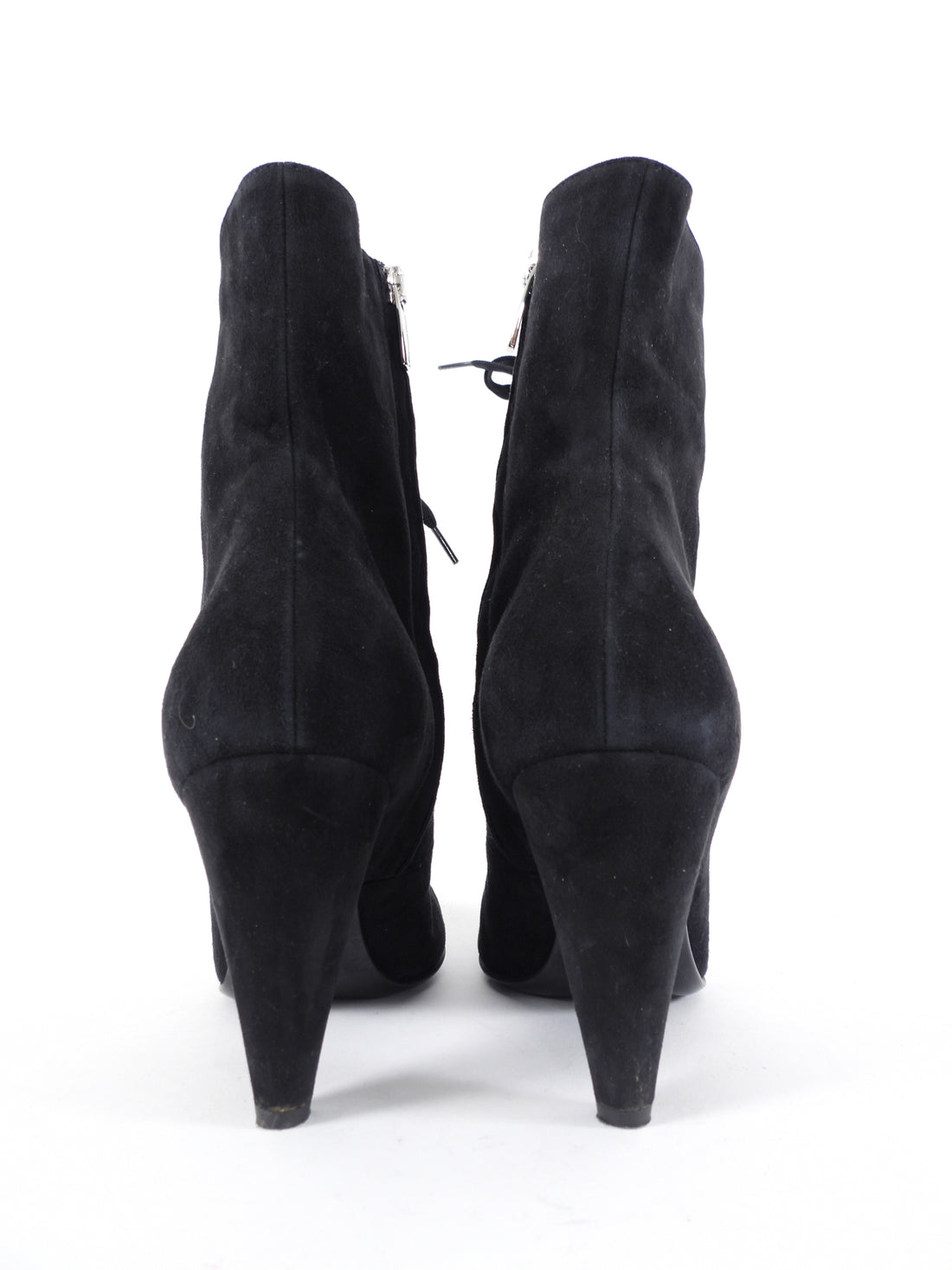 Gianvito Rossi Black Suede Lace Up High Heel Ankle Boots - 40