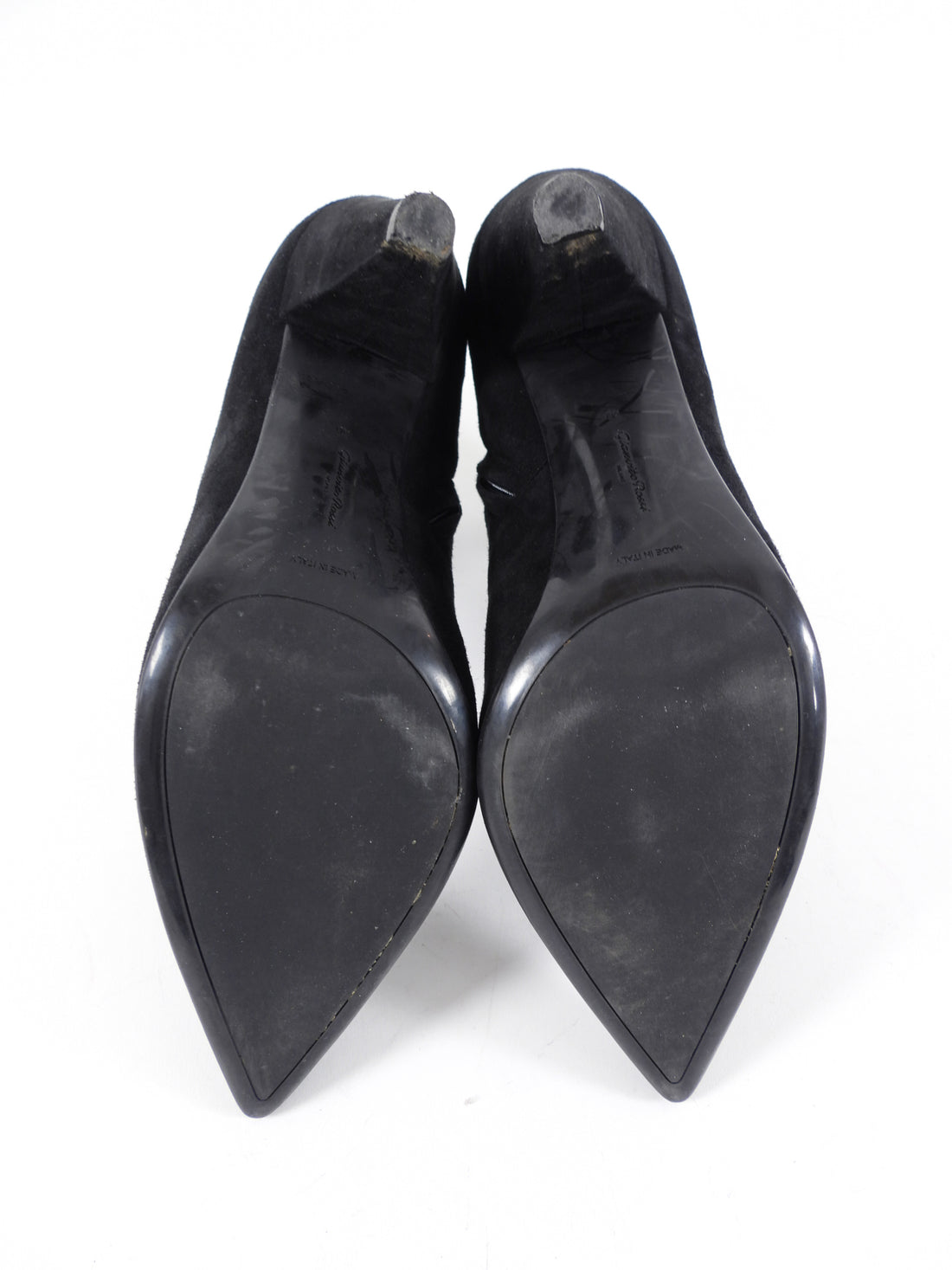 Gianvito Rossi Black Suede Lace Up High Heel Ankle Boots - 40