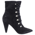 Gianvito Rossi Black Suede Lace Up High Heel Ankle Boots - 40