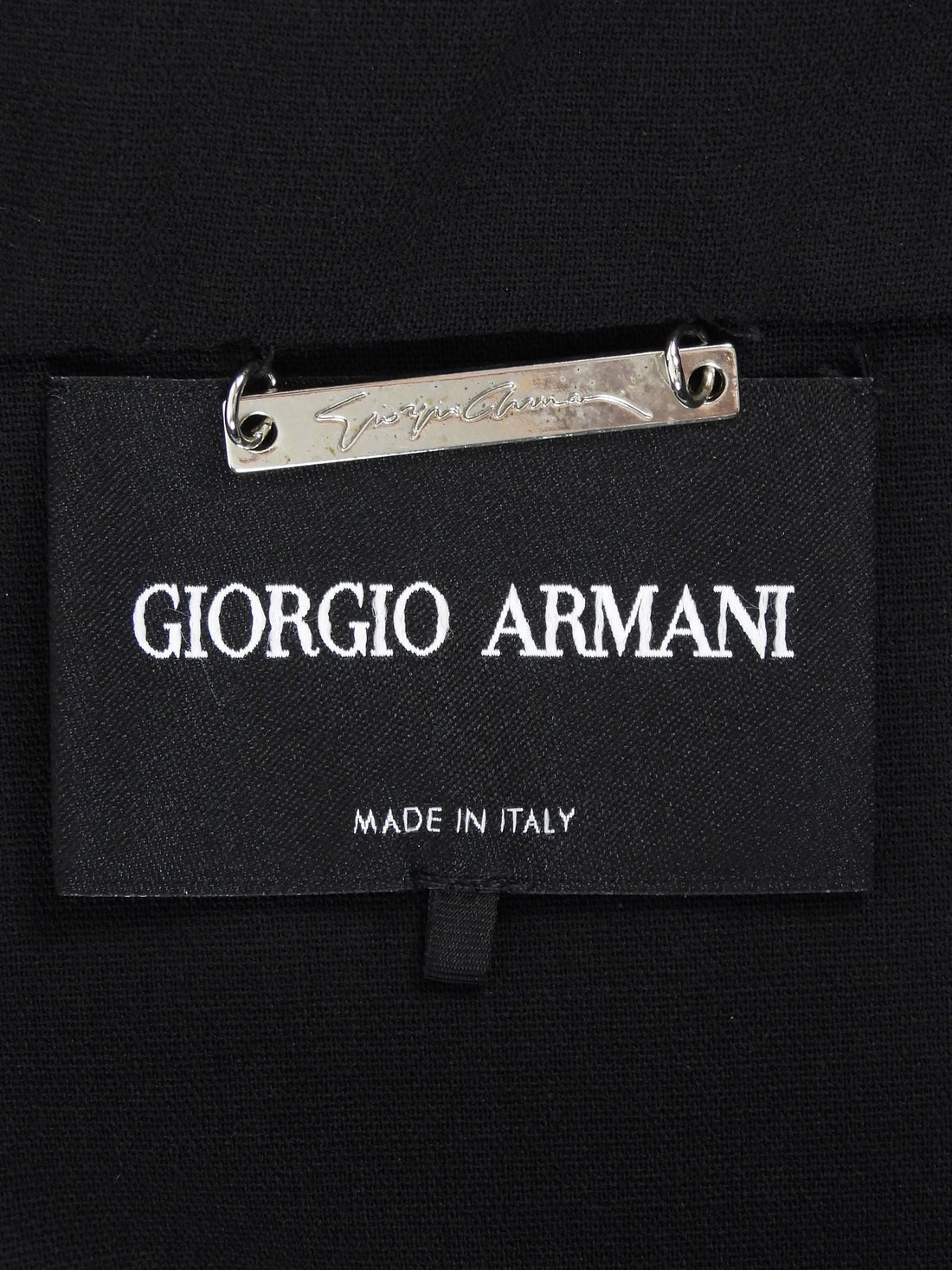 Giorgio Armani Black Crepe Wool Long Soft Trench - 42